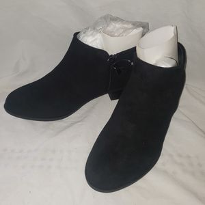 Black suede ankle boots